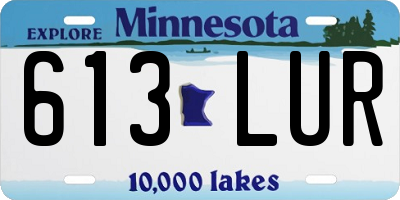 MN license plate 613LUR