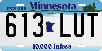 MN license plate 613LUT