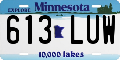 MN license plate 613LUW