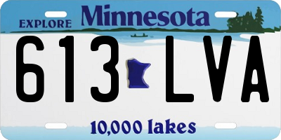 MN license plate 613LVA