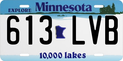 MN license plate 613LVB