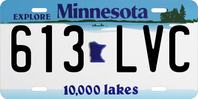MN license plate 613LVC