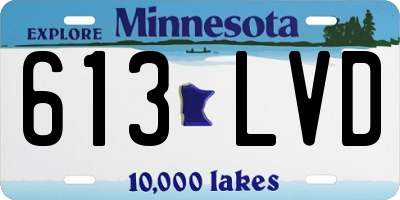 MN license plate 613LVD