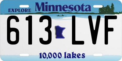 MN license plate 613LVF
