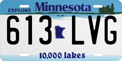 MN license plate 613LVG