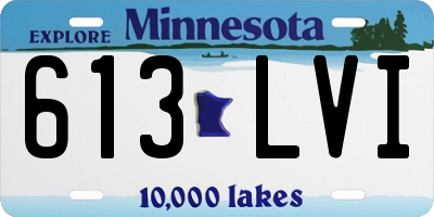 MN license plate 613LVI