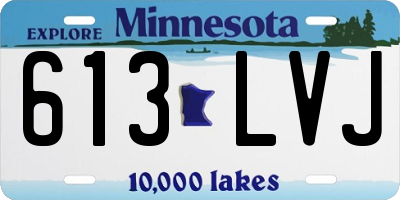 MN license plate 613LVJ