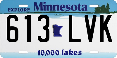 MN license plate 613LVK