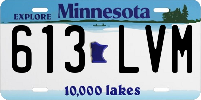 MN license plate 613LVM