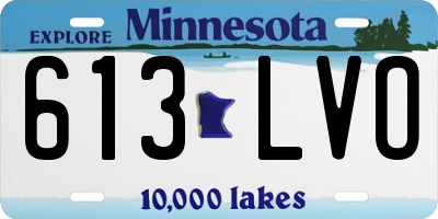 MN license plate 613LVO