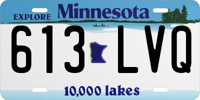 MN license plate 613LVQ