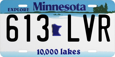 MN license plate 613LVR