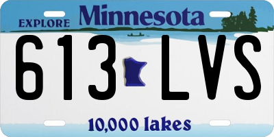 MN license plate 613LVS