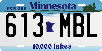 MN license plate 613MBL