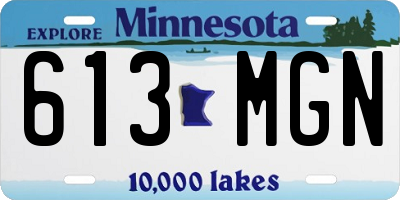 MN license plate 613MGN