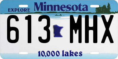 MN license plate 613MHX