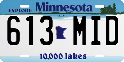 MN license plate 613MID