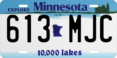 MN license plate 613MJC
