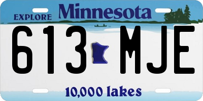 MN license plate 613MJE