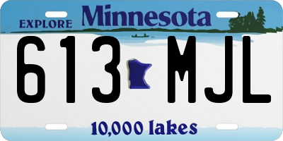 MN license plate 613MJL