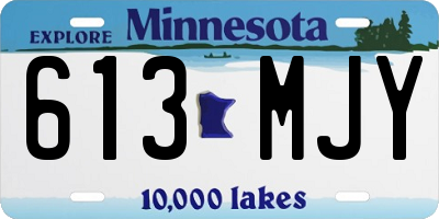 MN license plate 613MJY