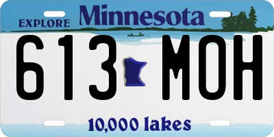 MN license plate 613MOH