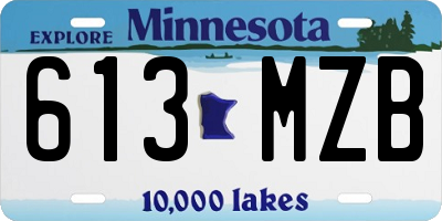 MN license plate 613MZB