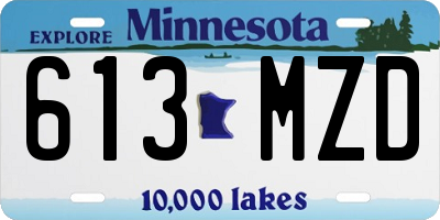MN license plate 613MZD
