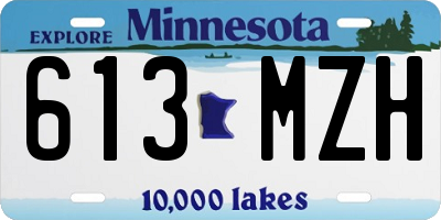 MN license plate 613MZH