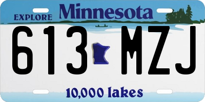 MN license plate 613MZJ