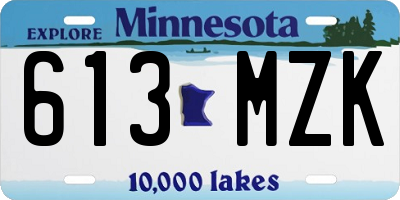 MN license plate 613MZK