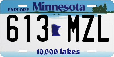 MN license plate 613MZL