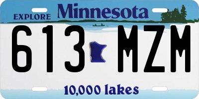 MN license plate 613MZM