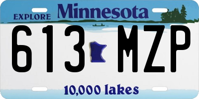 MN license plate 613MZP
