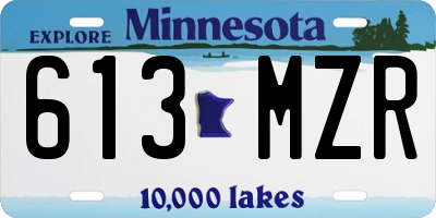 MN license plate 613MZR