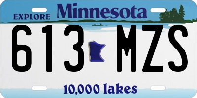 MN license plate 613MZS
