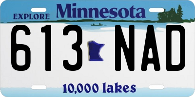 MN license plate 613NAD