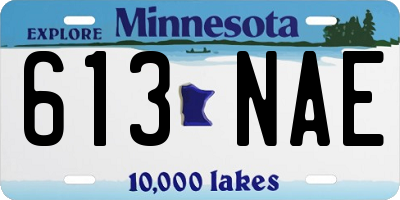 MN license plate 613NAE