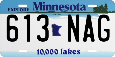MN license plate 613NAG