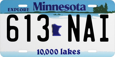 MN license plate 613NAI