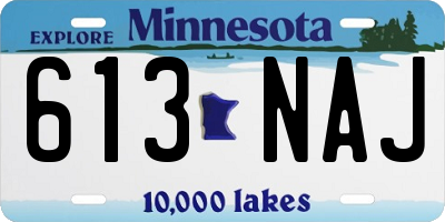 MN license plate 613NAJ