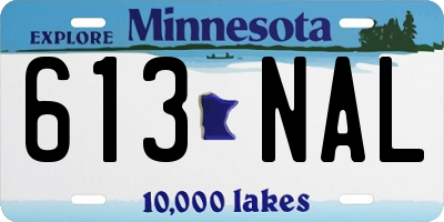 MN license plate 613NAL