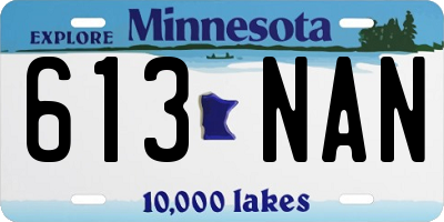 MN license plate 613NAN