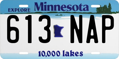 MN license plate 613NAP