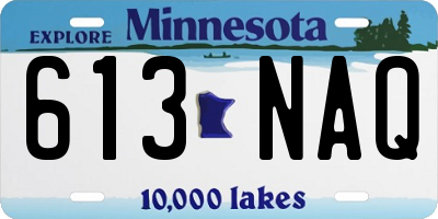 MN license plate 613NAQ