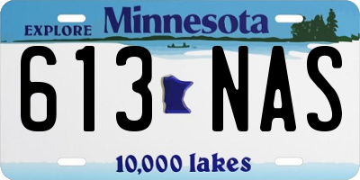 MN license plate 613NAS