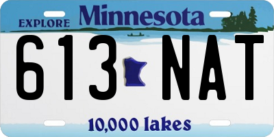 MN license plate 613NAT