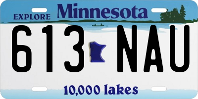 MN license plate 613NAU