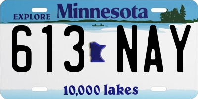 MN license plate 613NAY