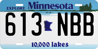 MN license plate 613NBB